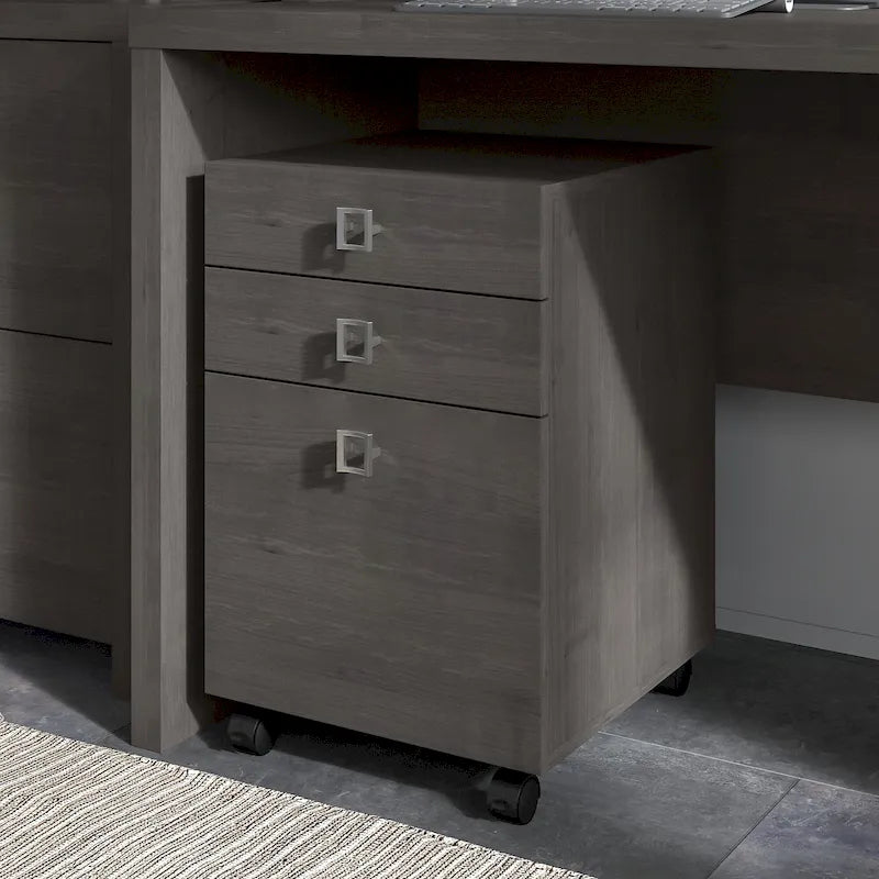 3-Drawer Mobile File Cabinet, Pure White