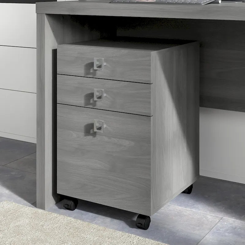 3-Drawer Mobile File Cabinet, Pure White