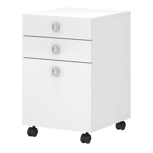 3-Drawer Mobile File Cabinet, Pure White