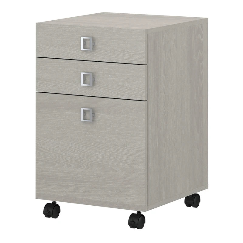 3-Drawer Mobile File Cabinet, Pure White