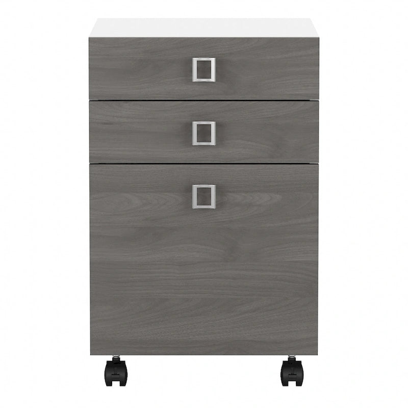 3-Drawer Mobile File Cabinet, Pure White