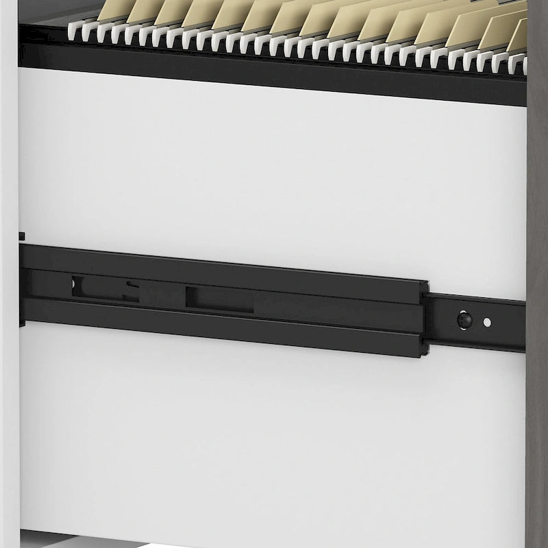 3-Drawer Mobile File Cabinet, Pure White