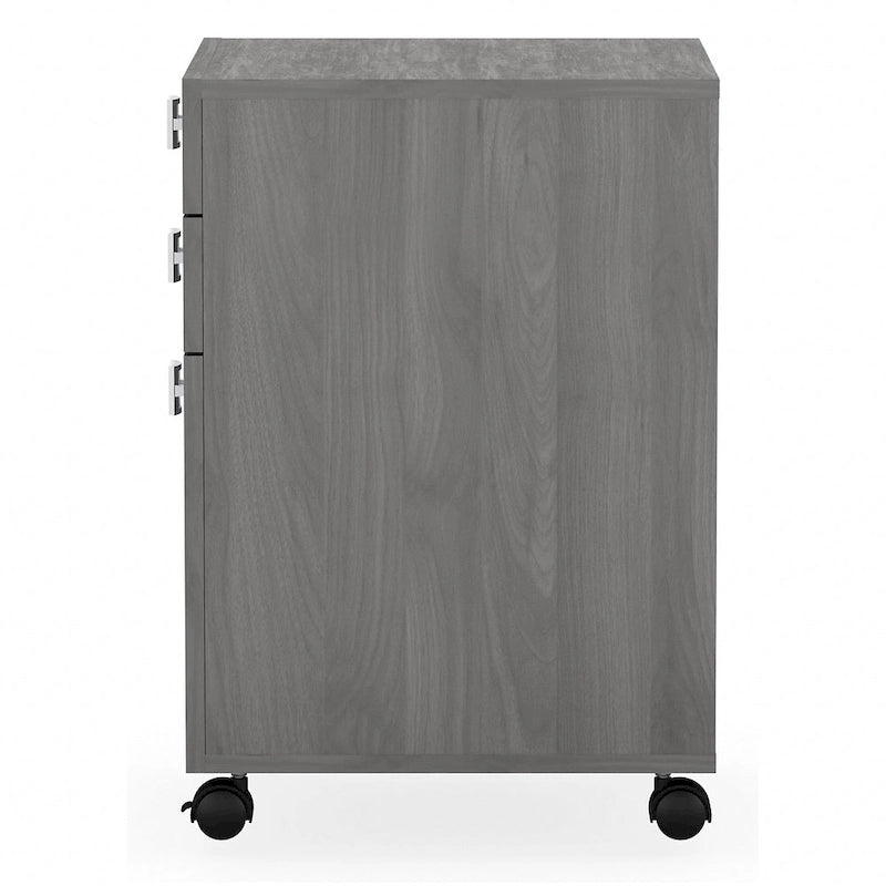 3-Drawer Mobile File Cabinet, Pure White