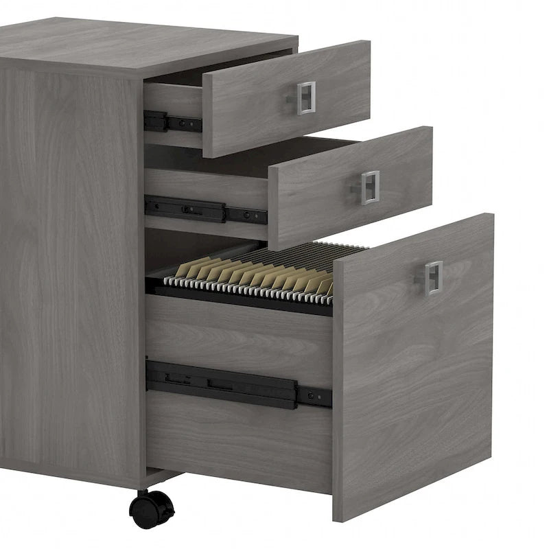 3-Drawer Mobile File Cabinet, Pure White