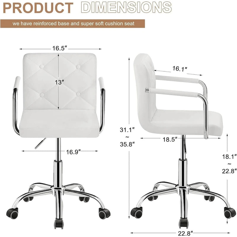 Chaises de bureau à domicile pivotantes à 360° et réglables en hauteur