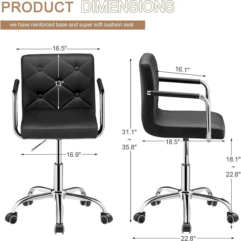 Chaises de bureau à domicile pivotantes à 360° et réglables en hauteur