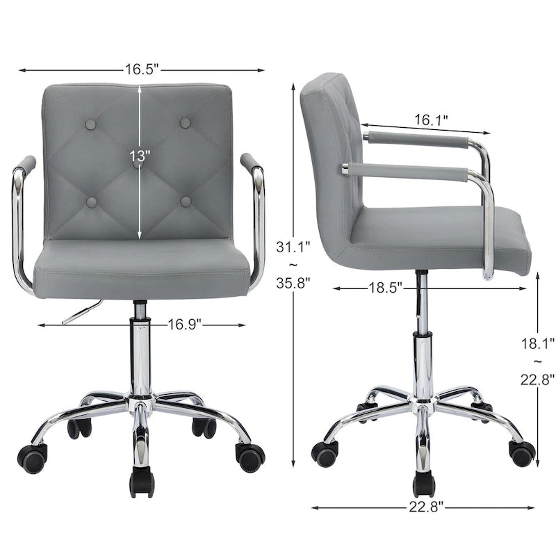Chaises de bureau à domicile pivotantes à 360° et réglables en hauteur