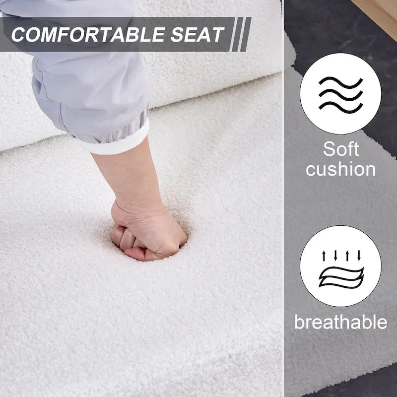 Fauteuil rembourré blanc 28,74 avec structure en métal