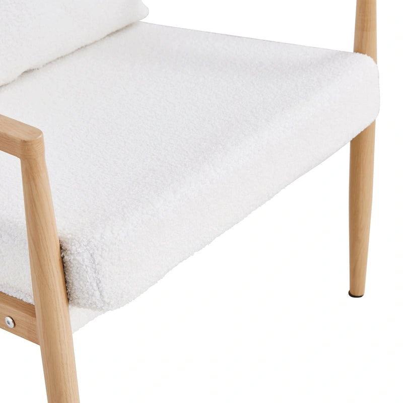 Fauteuil rembourré blanc 28,74 avec structure en métal