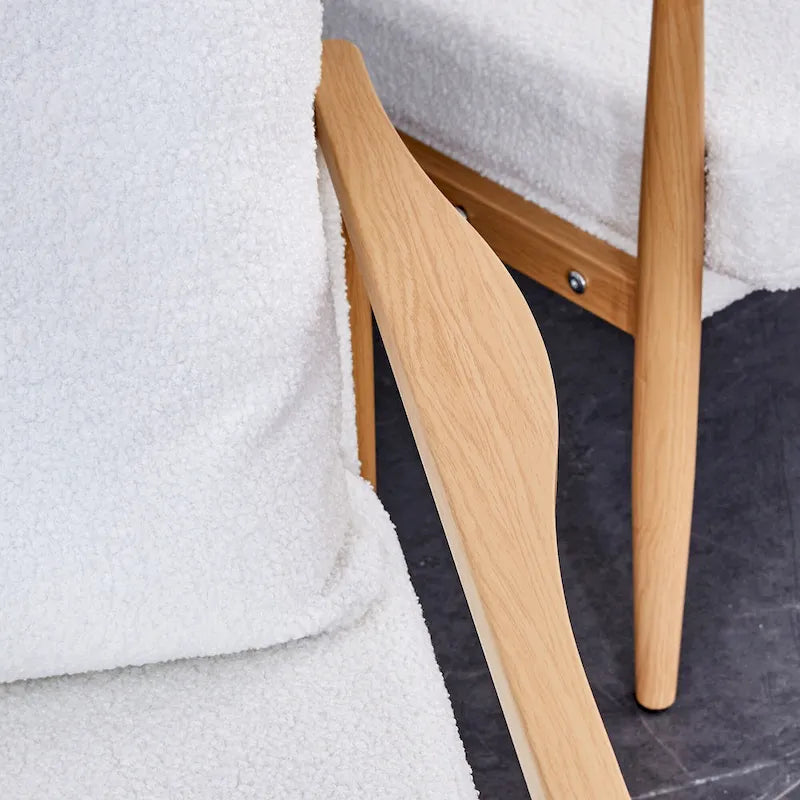 Fauteuil rembourré blanc 28,74 avec structure en métal