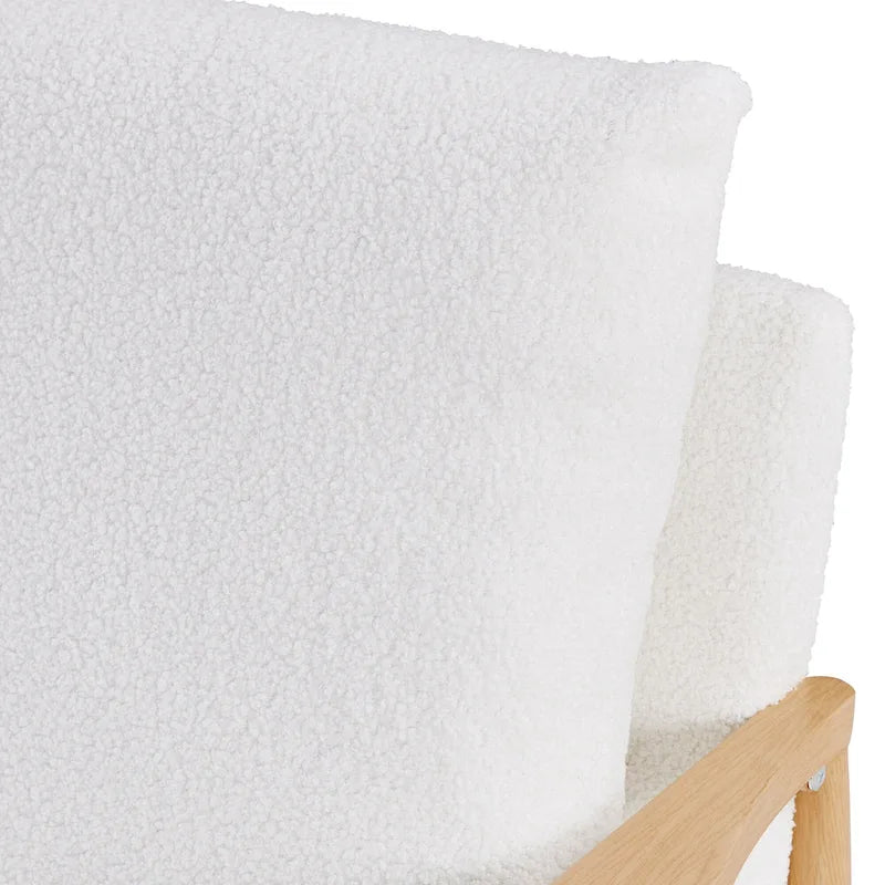 Fauteuil rembourré blanc 28,74 avec structure en métal
