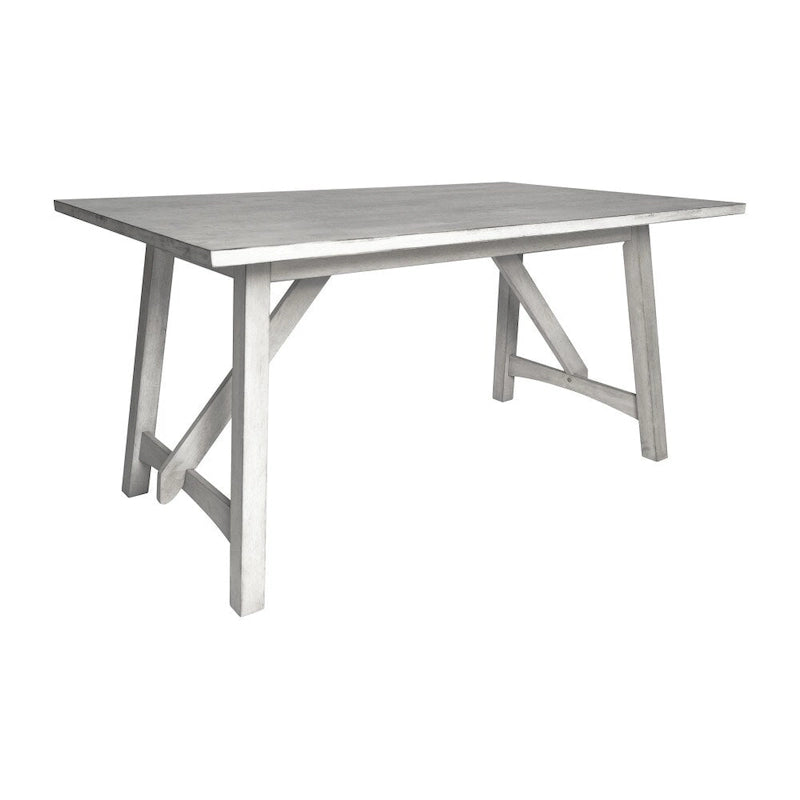 Table à manger en bois massif de qualité commerciale avec piètement tréteau
