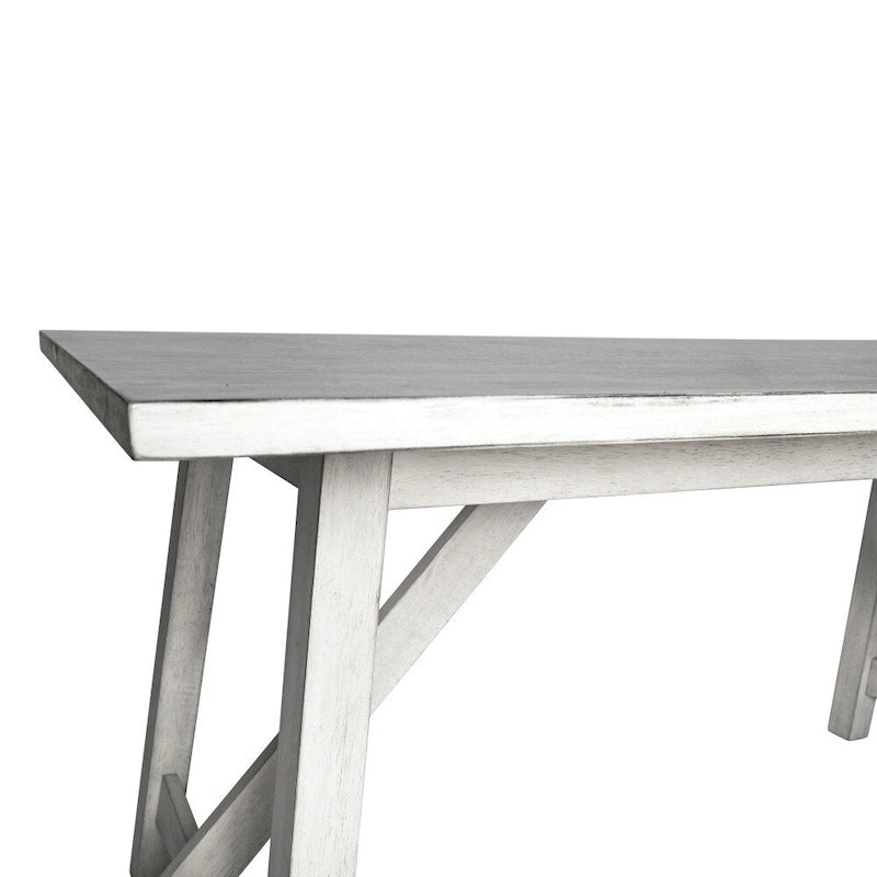 Table à manger en bois massif de qualité commerciale avec piètement tréteau