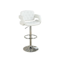 Tabouret de bar réglable en similicuir avec accoudoirs