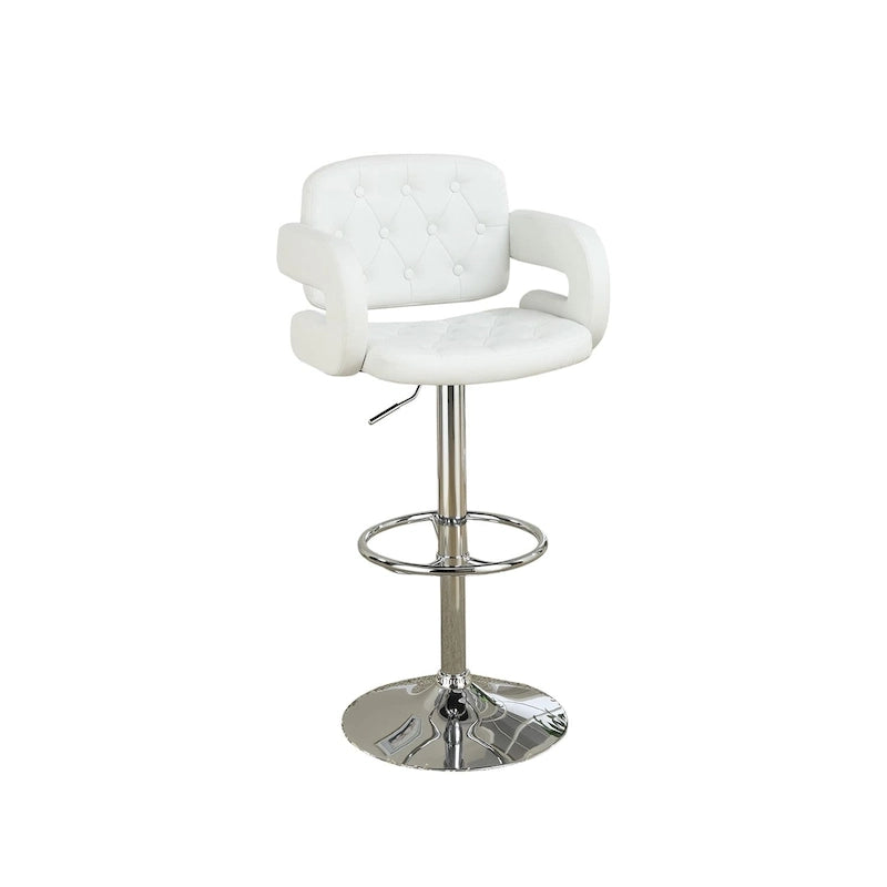 Tabouret de bar réglable en similicuir avec accoudoirs
