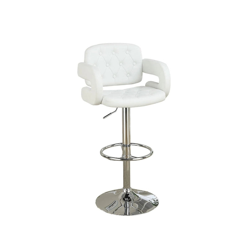 Tabouret de bar réglable en similicuir avec accoudoirs