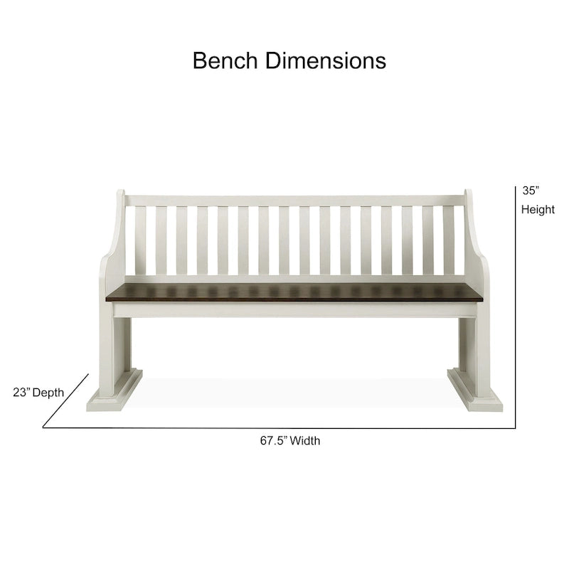 Banc de salle à manger style ferme Pew