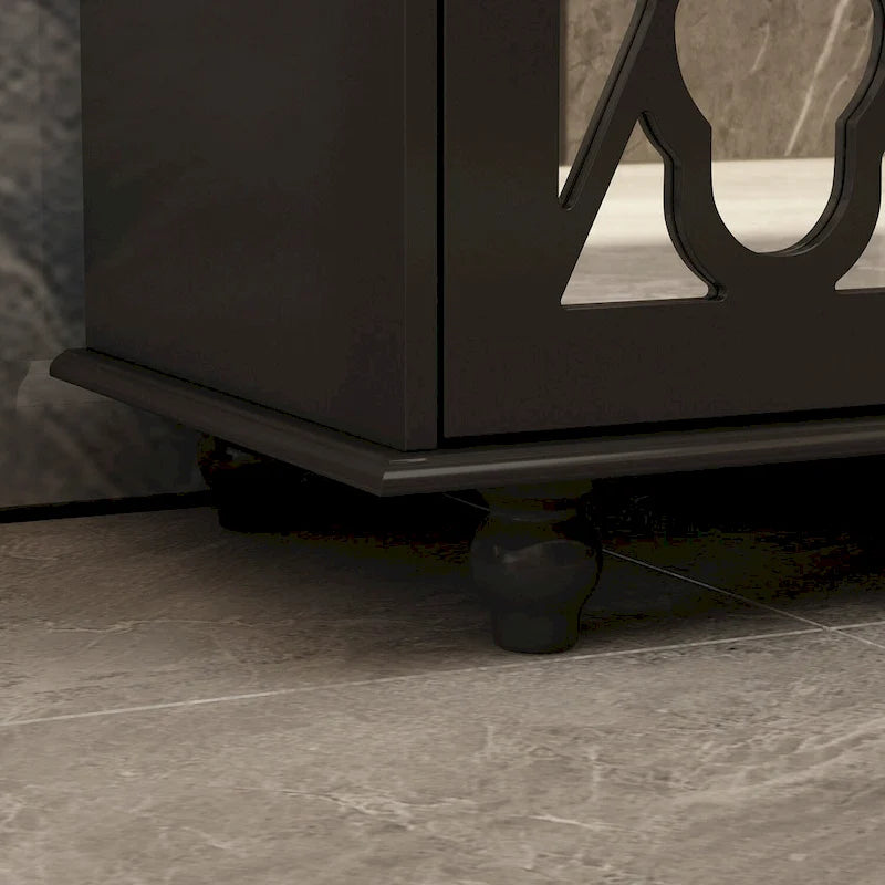 55.1 Armoire de rangement avec miroir Buffet d'appoint