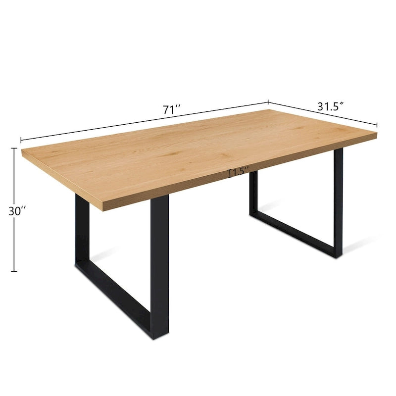 Table à manger rectangulaire moderne 71x31.5