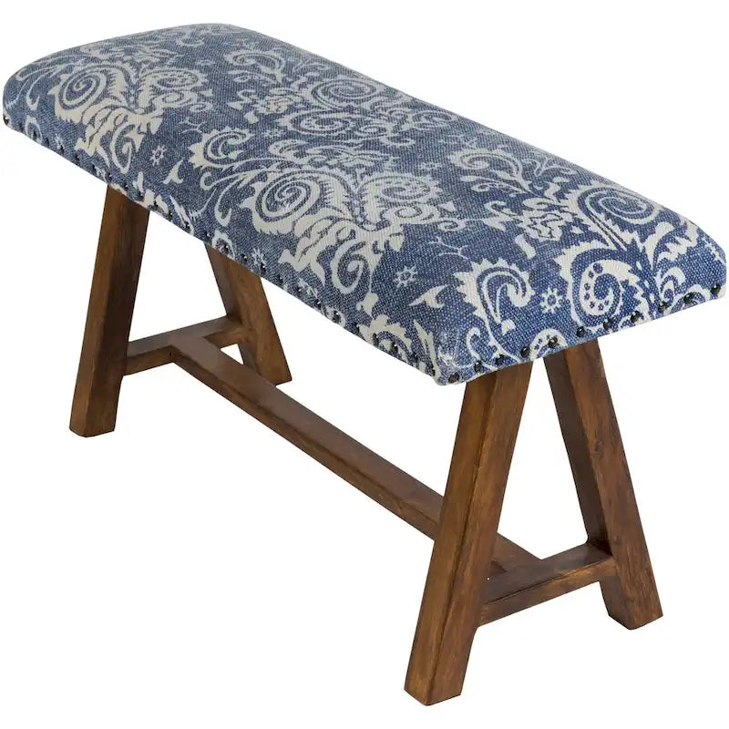 Banc bleu en coton bohème