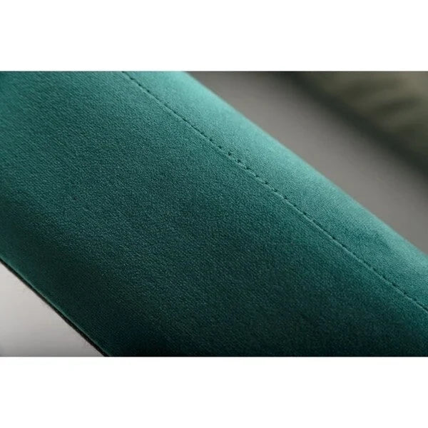 Lit moderne en velours vert et noyer