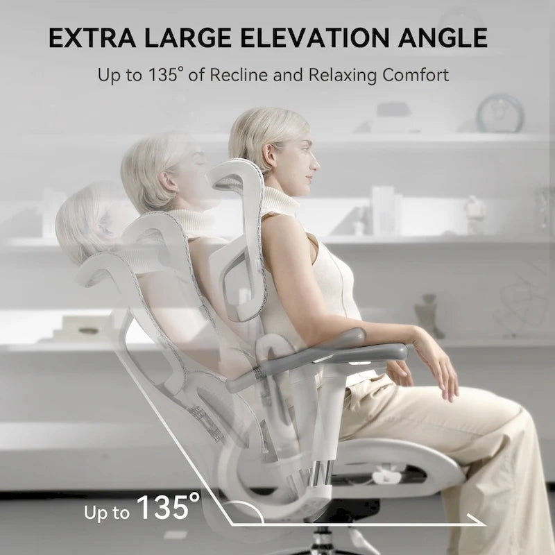 Chaise de bureau ergonomique en maille avec réglage de la profondeur d'assise - 74*70*127