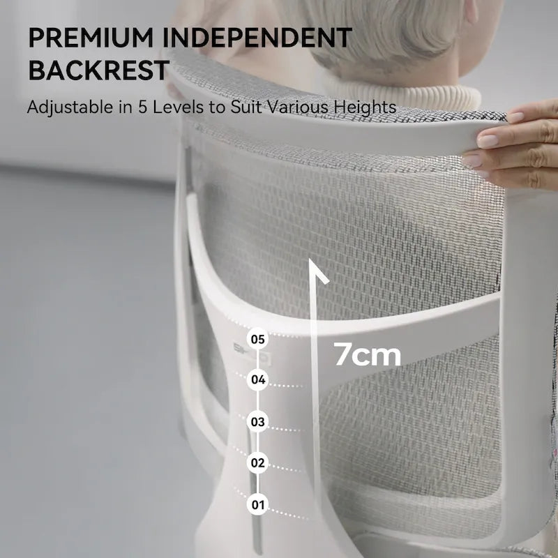 Chaise de bureau ergonomique en maille avec réglage de la profondeur d'assise - 74*70*127