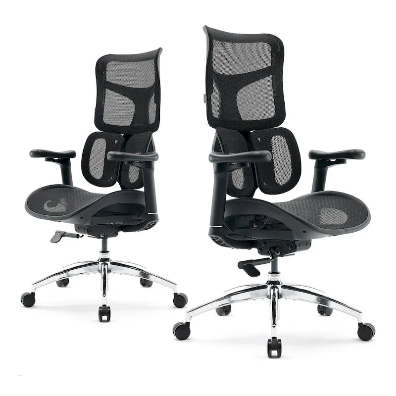 Chaise de bureau ergonomique en maille avec réglage de la profondeur d'assise - 74*70*127