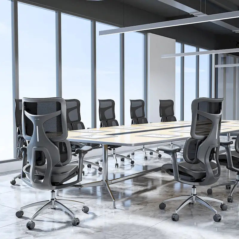 Chaise de bureau ergonomique en maille avec réglage de la profondeur d'assise - 74*70*127