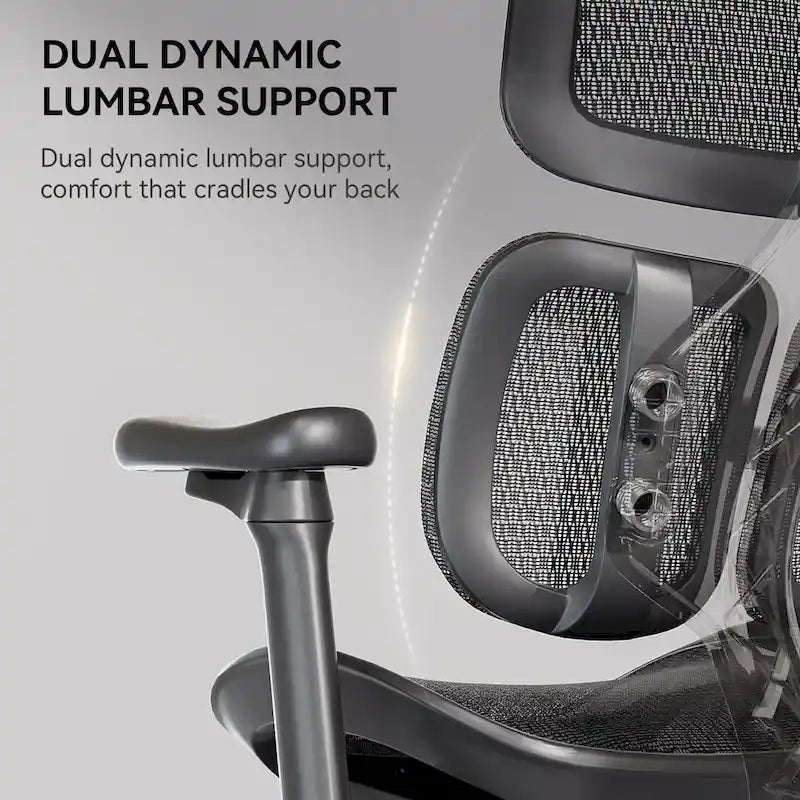 Chaise de bureau ergonomique en maille avec réglage de la profondeur d'assise - 74*70*127