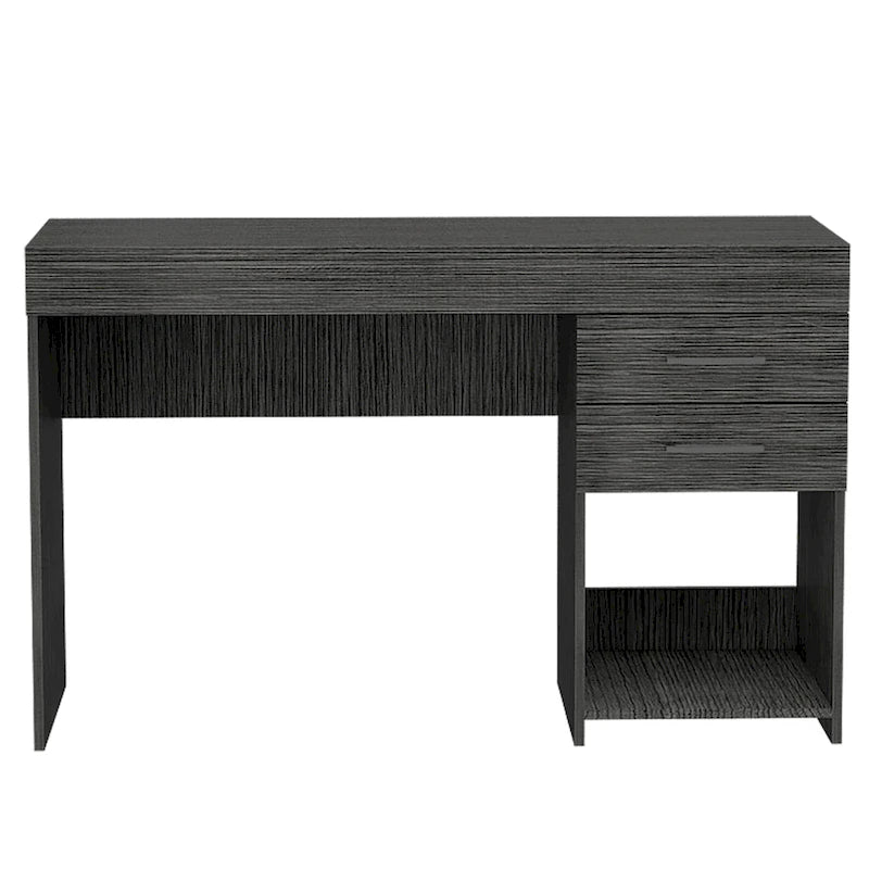 Bureau informatique avec deux tiroirs et un meuble de rangement