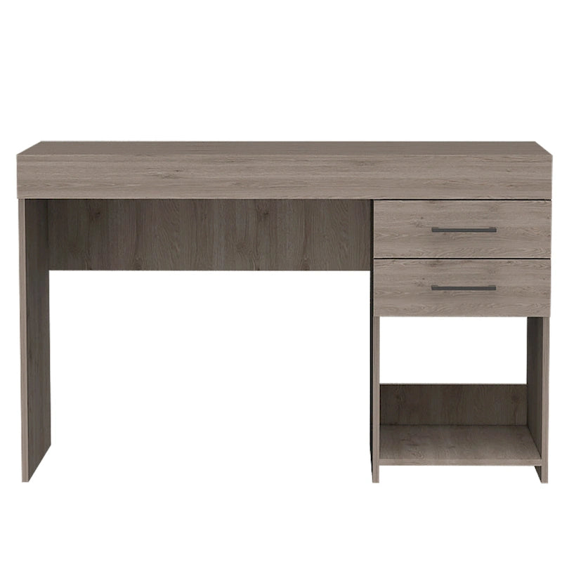 Bureau informatique avec deux tiroirs et un meuble de rangement