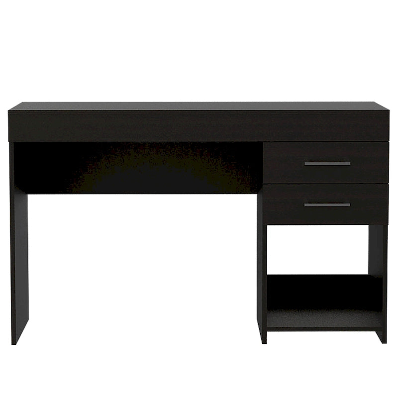 Bureau informatique avec deux tiroirs et un meuble de rangement