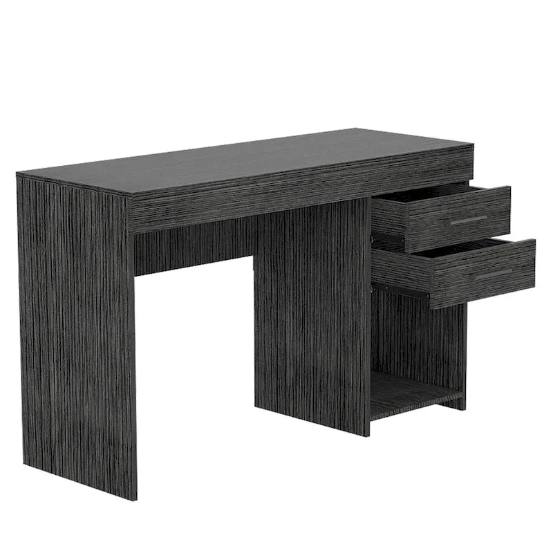 Bureau informatique avec deux tiroirs et un meuble de rangement