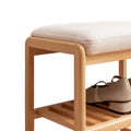 Banc à chaussures en bois massif naturel