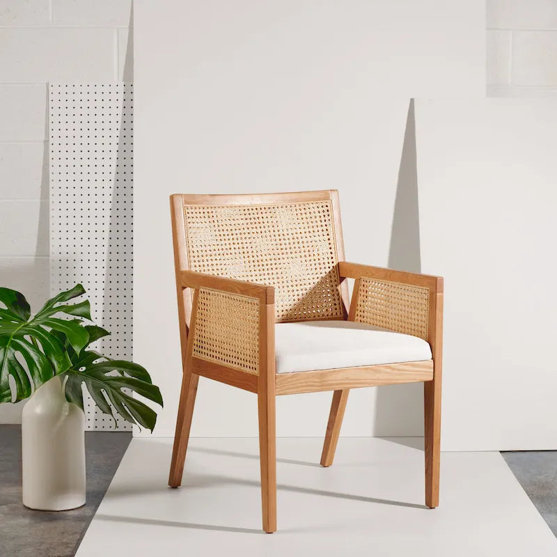 Chaise de salle à manger en rotin - 22L x 25P x 34H