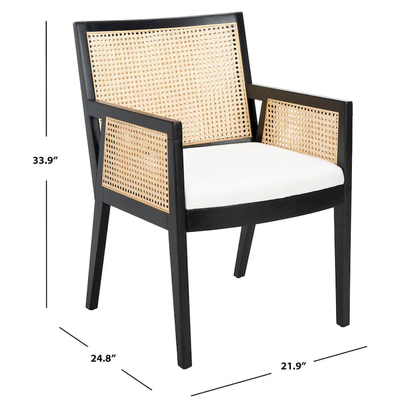 Chaise de salle à manger en rotin - 22L x 25P x 34H