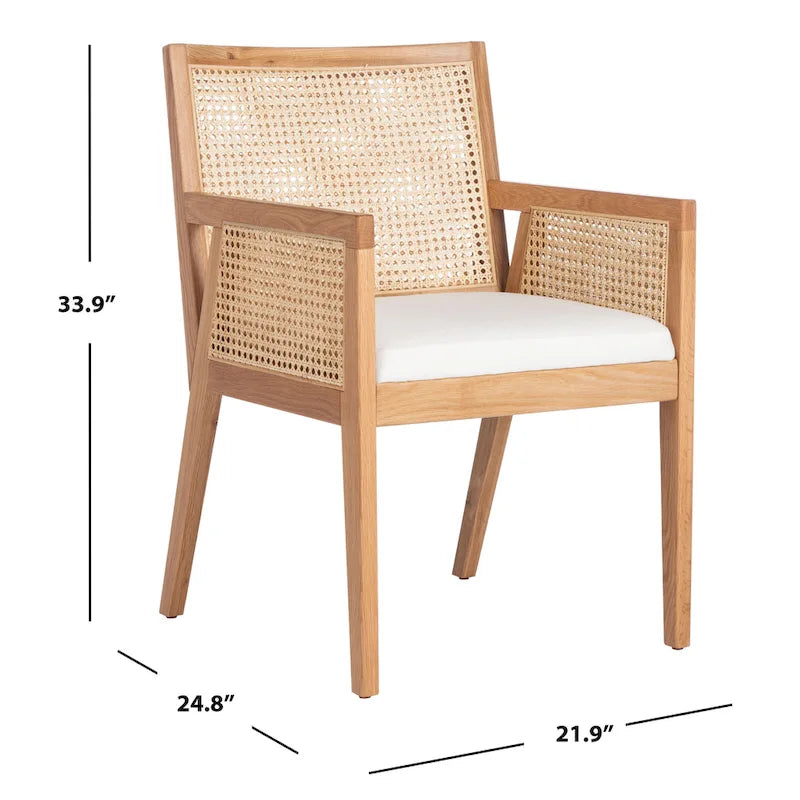Chaise de salle à manger en rotin - 22L x 25P x 34H