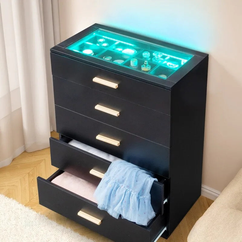 Cinq tiroirs avec LED