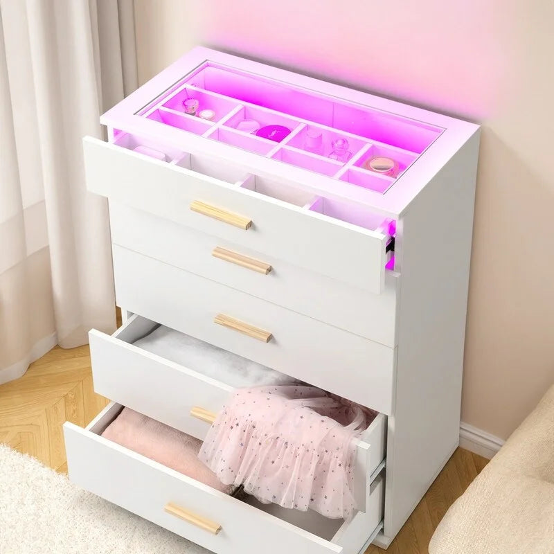 Cinq tiroirs avec LED