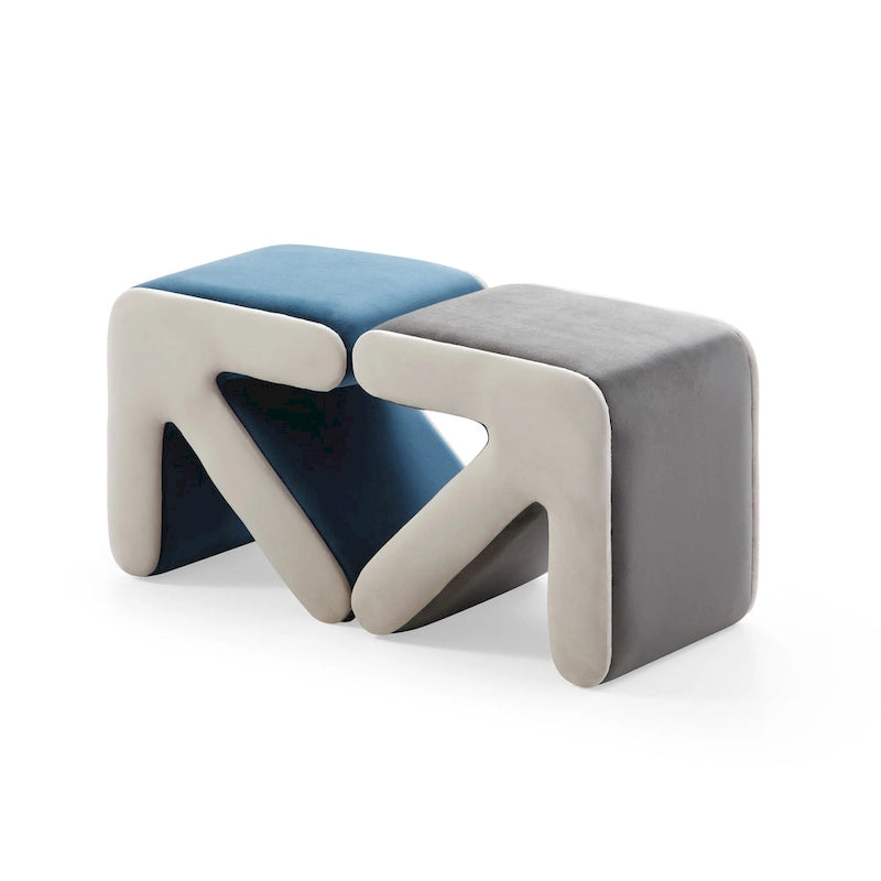 Pouffe Moderne Créatif Rembourré en Velours