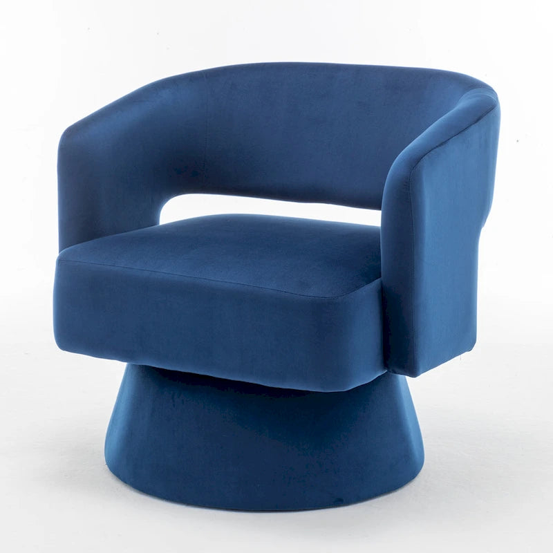 Fauteuil pivotant en velours