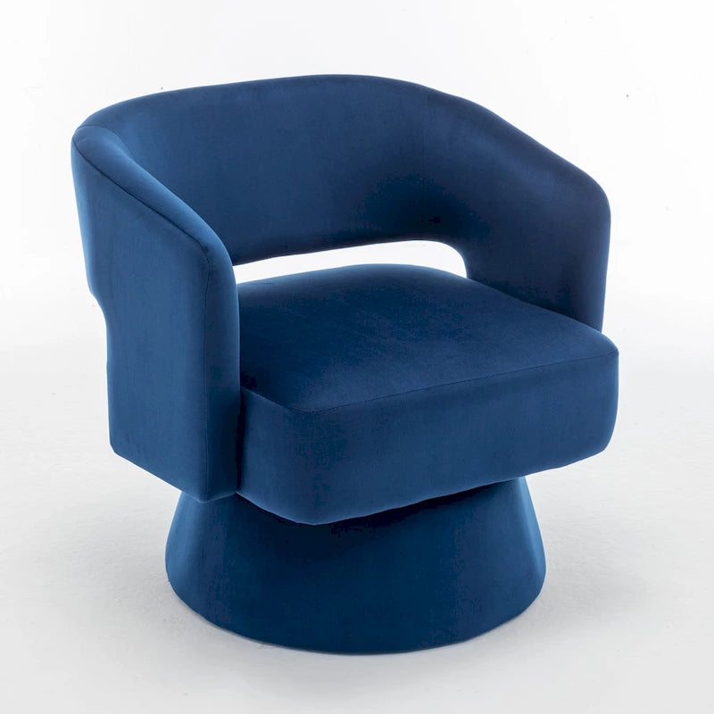 Fauteuil pivotant en velours