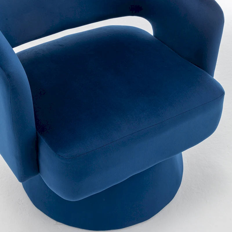 Fauteuil pivotant en velours