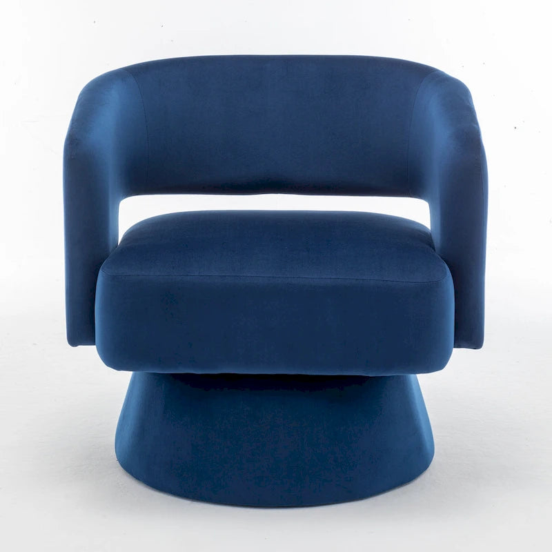 Fauteuil pivotant en velours