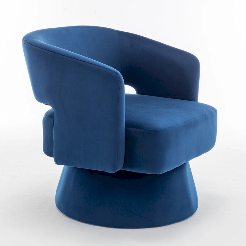Fauteuil pivotant en velours