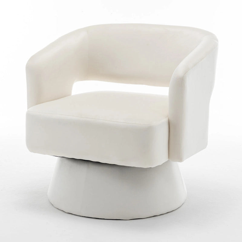 Fauteuil pivotant en velours