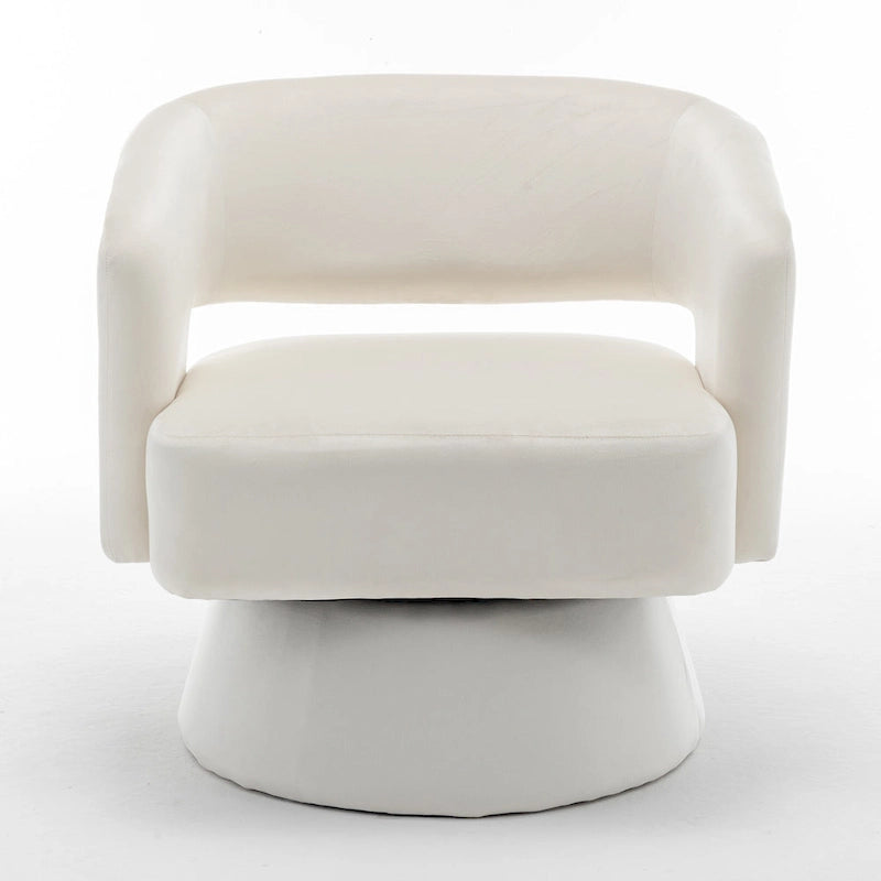 Fauteuil pivotant en velours