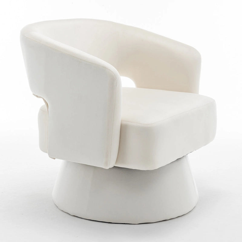 Fauteuil pivotant en velours