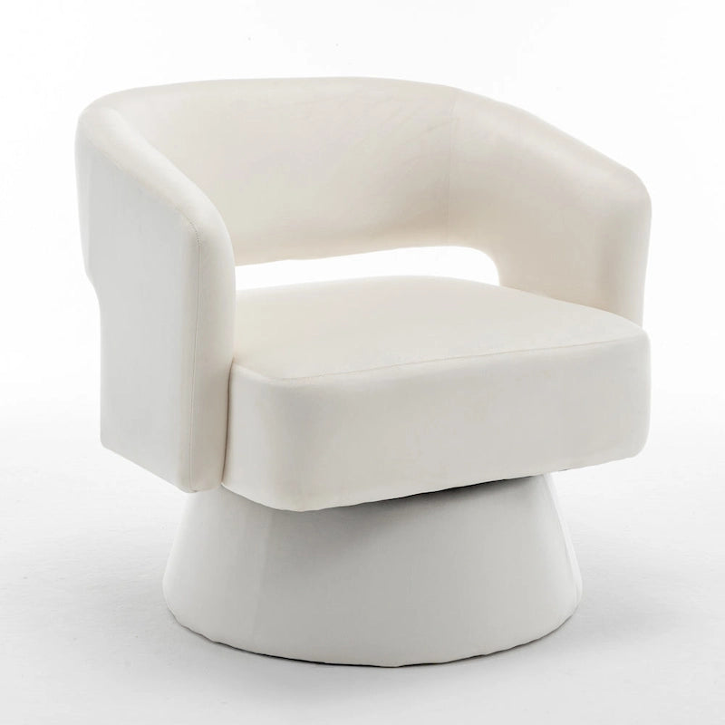 Fauteuil pivotant en velours